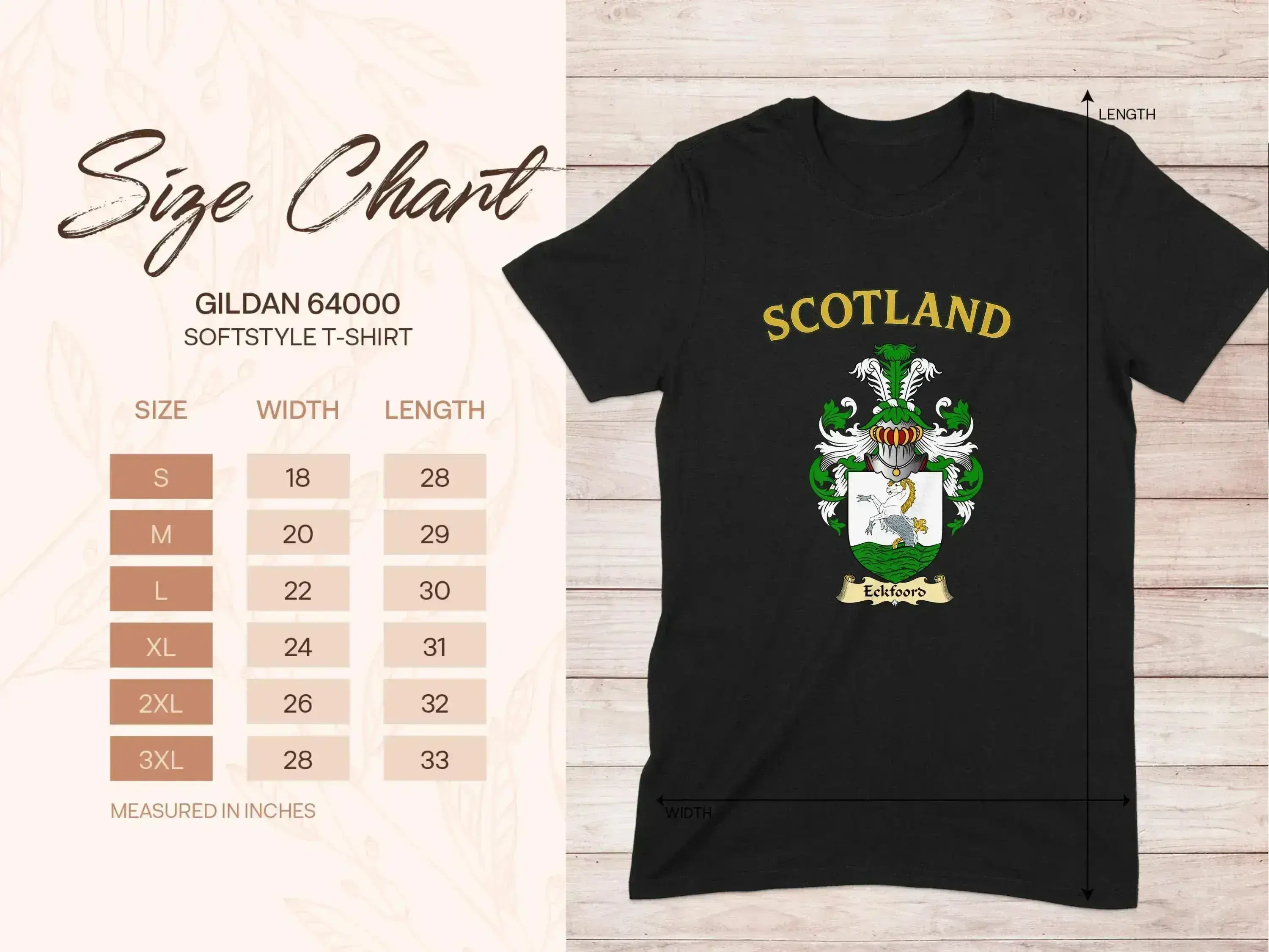 Eckfoord Scottish clan crest t-shirt — clan crest emblem, front view