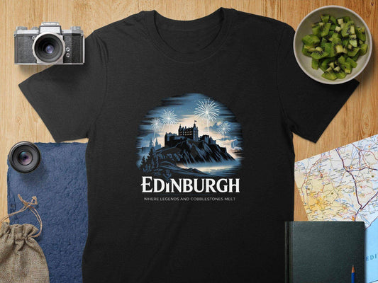 Edinburgh Where Legends and Cobblestones Melt T-shirt