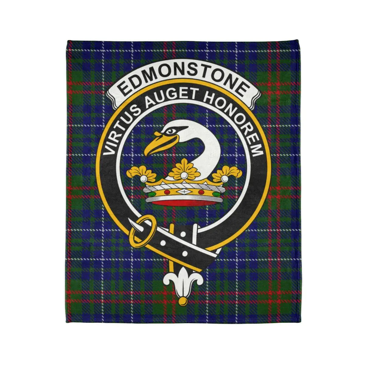 Edmonstone Virtus Augent Honorem Clan Blanket