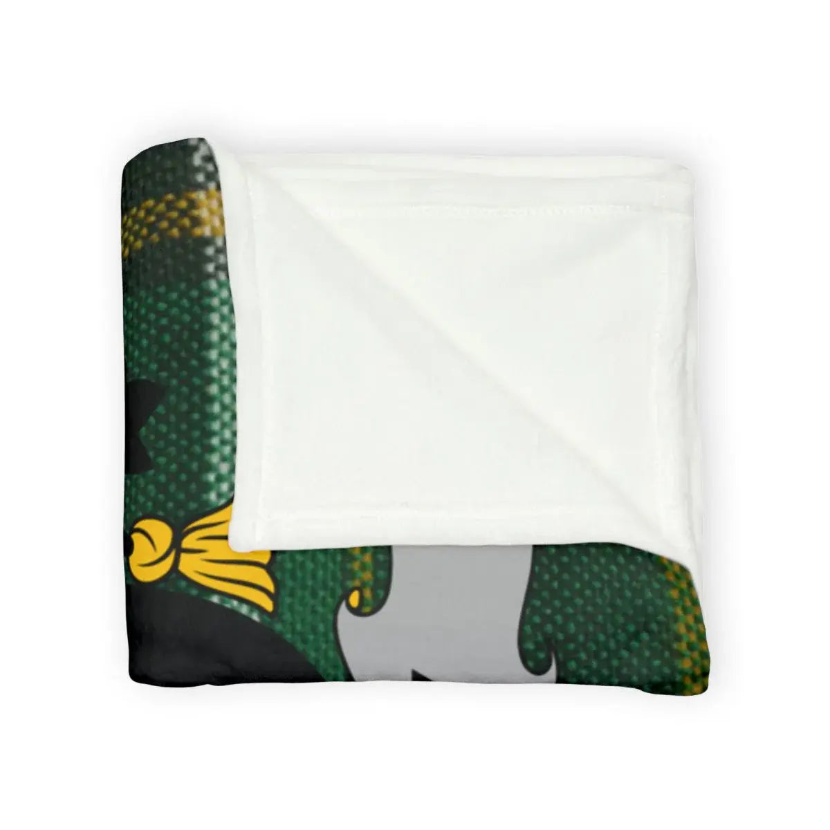 Cozy Green Polka Dot Graphic Throw Blanket