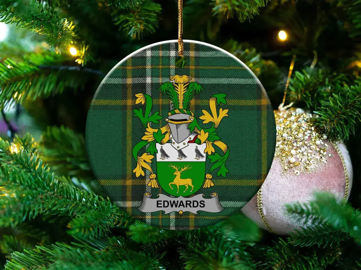 Custom Family Crest Christmas Tree Ornament