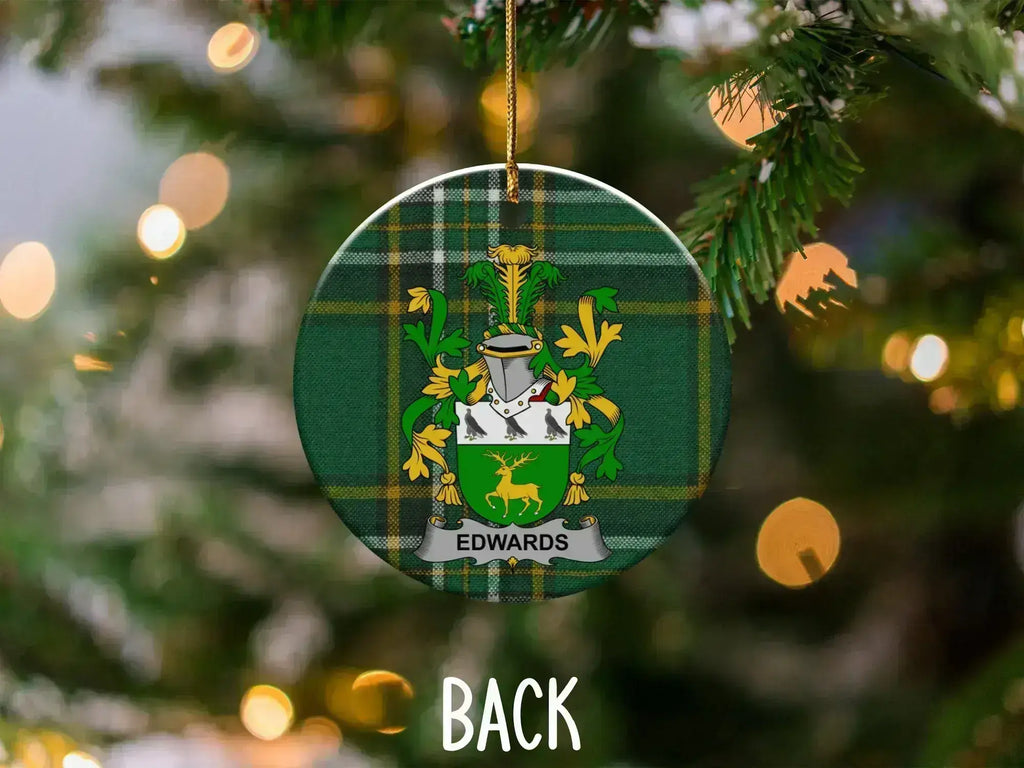 Custom Edwards Family Crest Ornament
