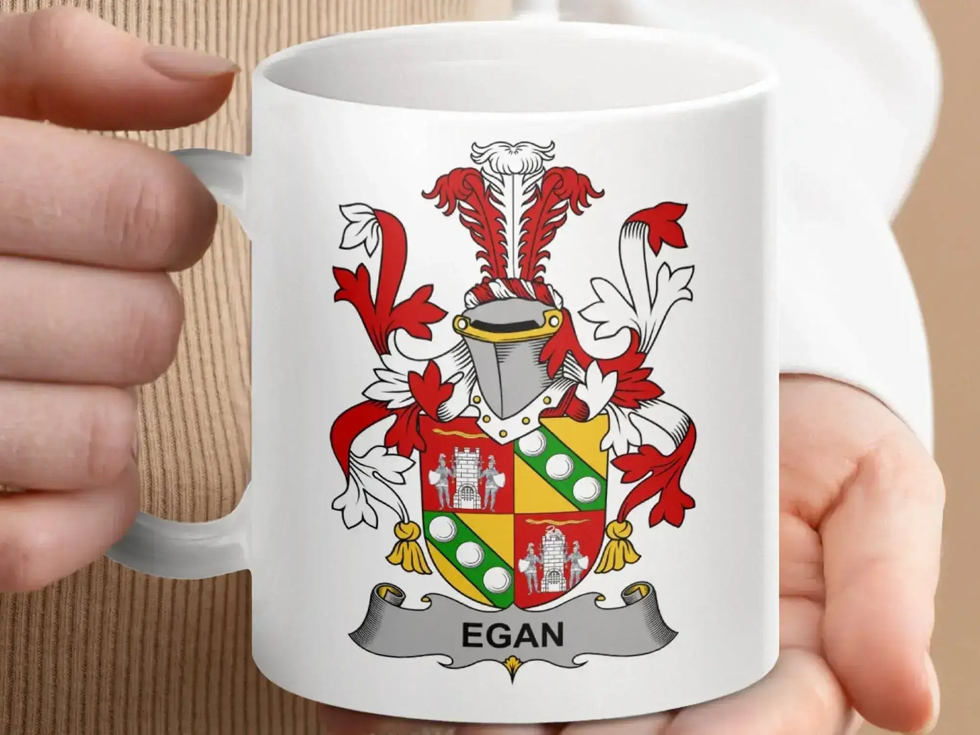 Egan Surname Irish Family Crest Mug - Celtic Ancestry Gifts