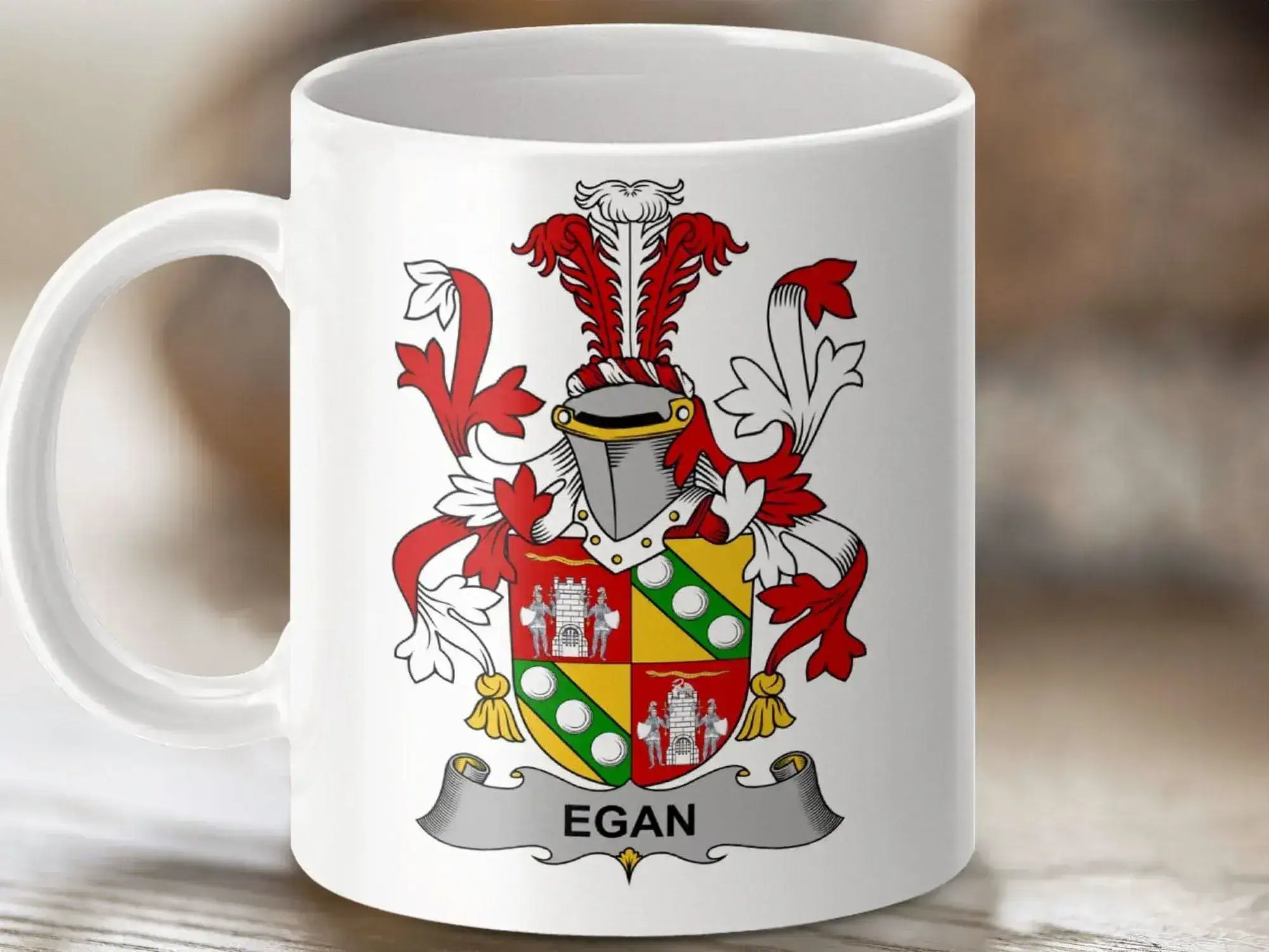Egan Surname Irish Family Crest Mug - Celtic Ancestry Gifts