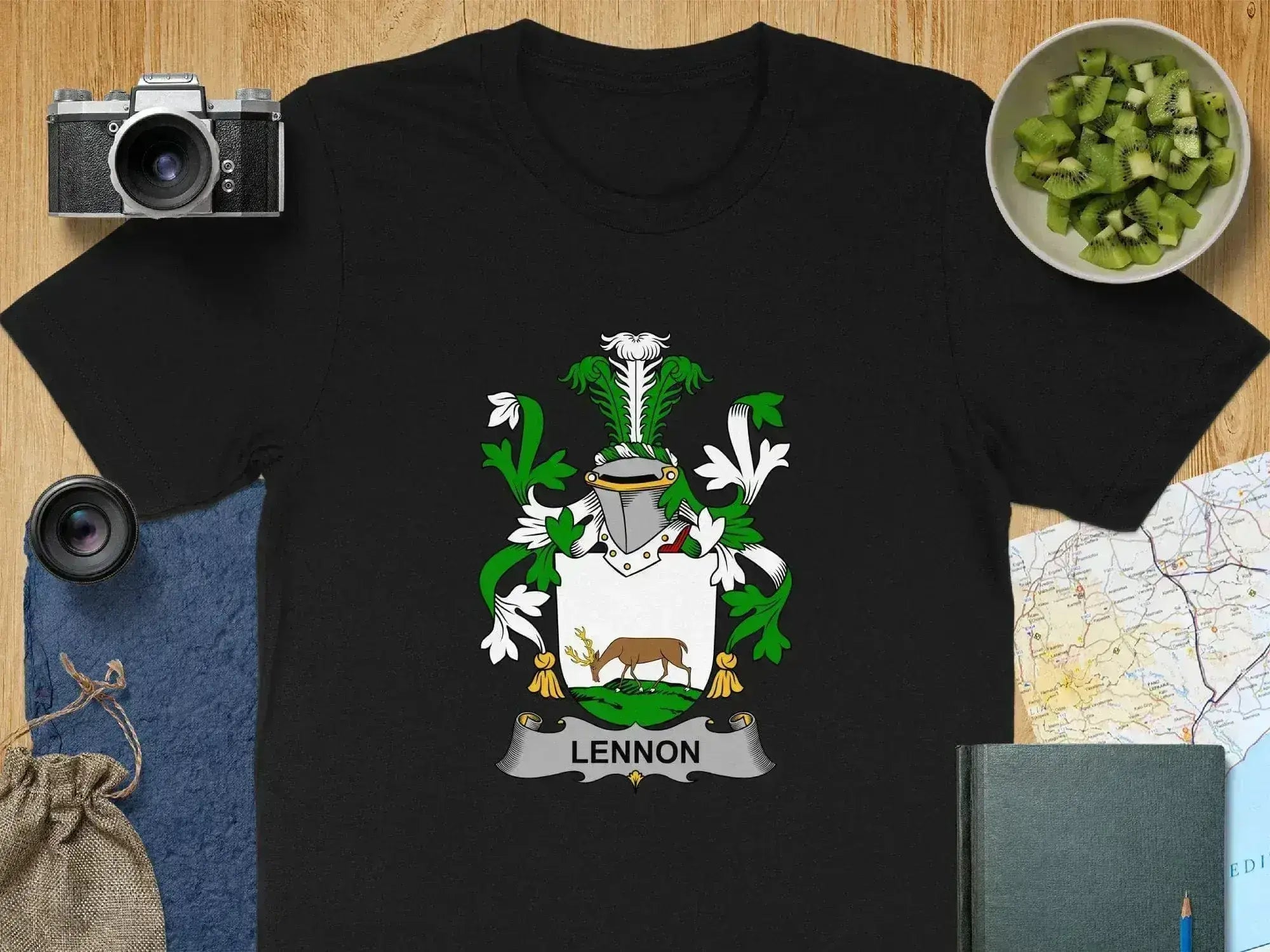 Lennon Family Crest Graphic T-Shirt Novelty Product