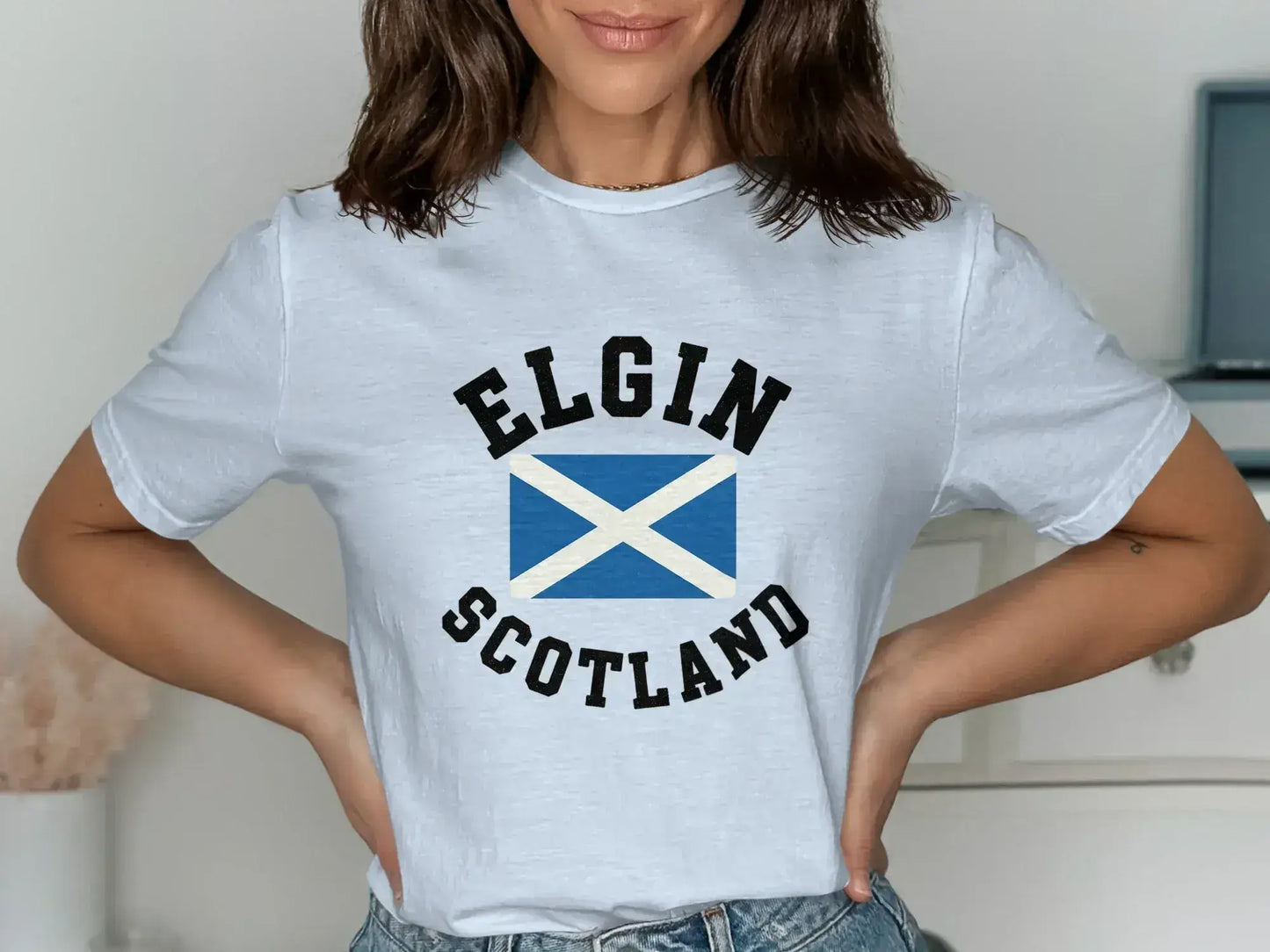 Elgin Scotland Graphic Tee with Flag Print product type