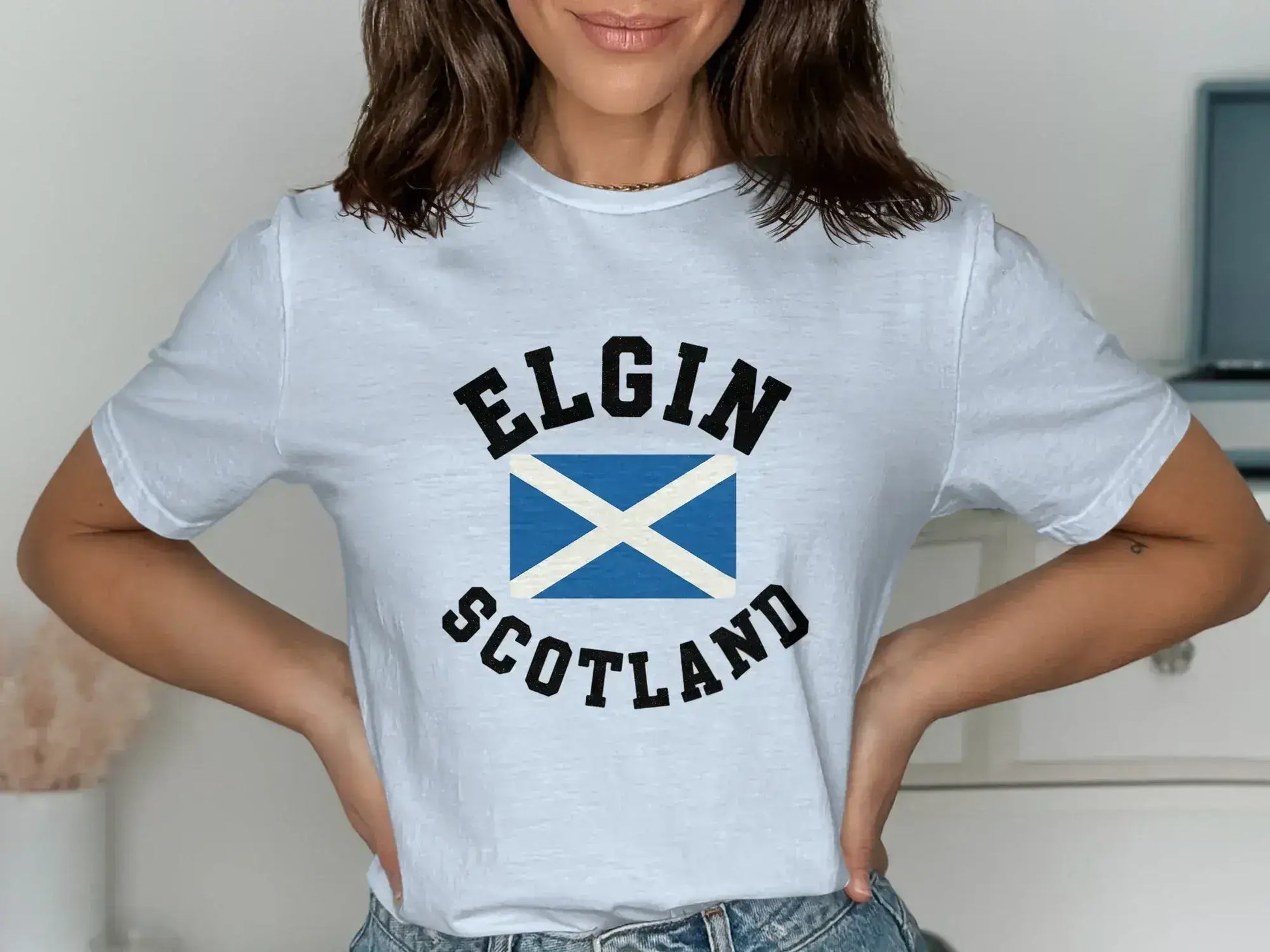 Elgin Scotland Graphic Tee with Flag Print product type