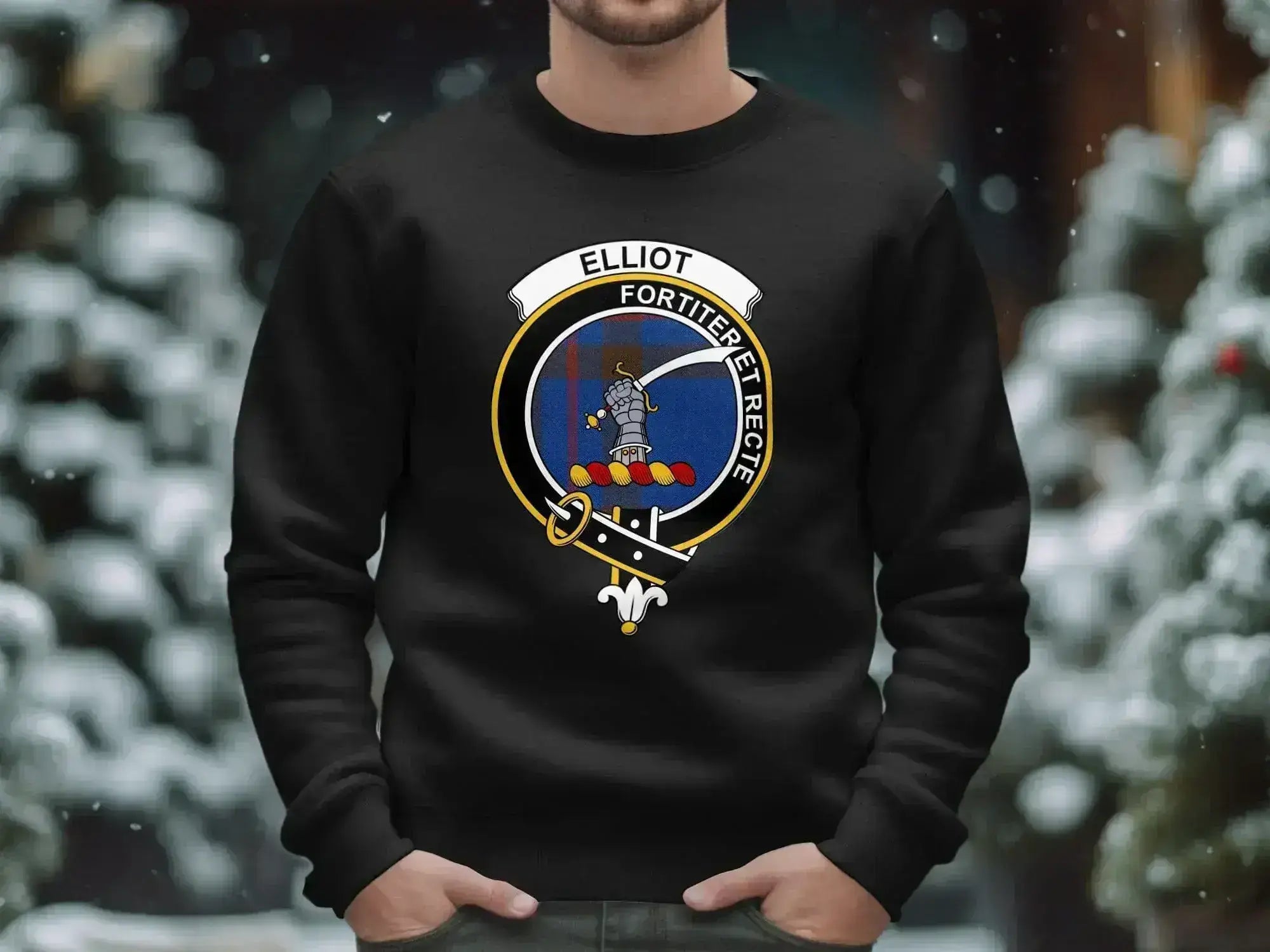 Elliot Fortiter Et Recte Crest Emblem Black Sweatshirt product
