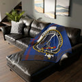 Elliot clan crest tartan throw blanket — 50x60 inch printed polyester