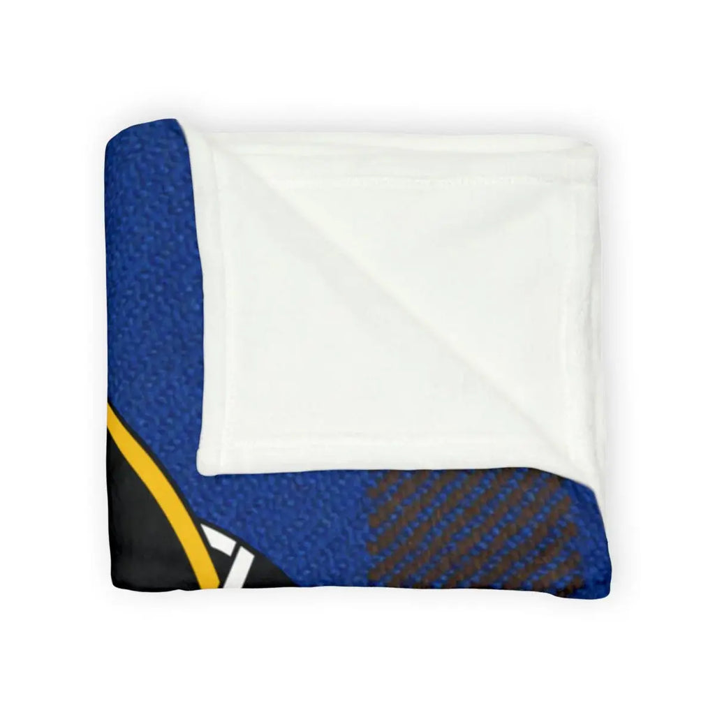 Elliot clan tartan throw blanket draped — soft printed Scottish heritage throw