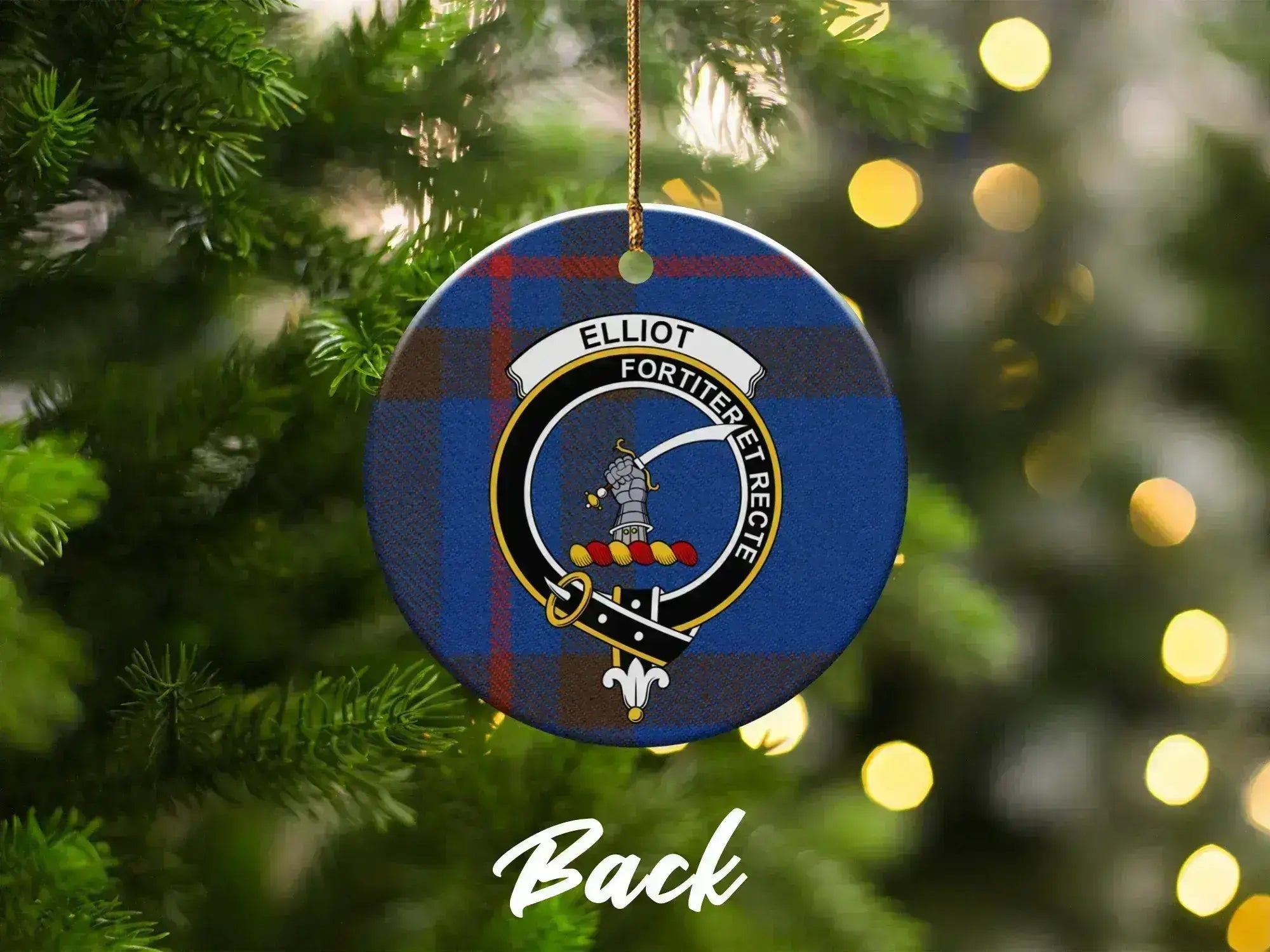 Family Crest Personalized Christmas Ornament product