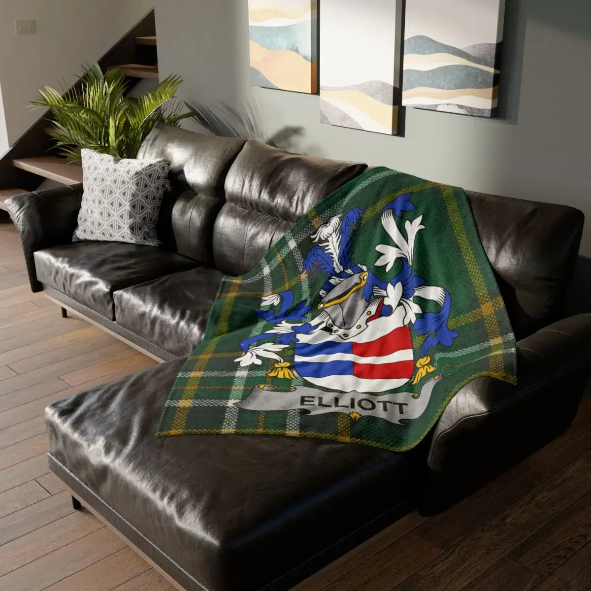 Custom Elliott Family Crest Heritage Blanket