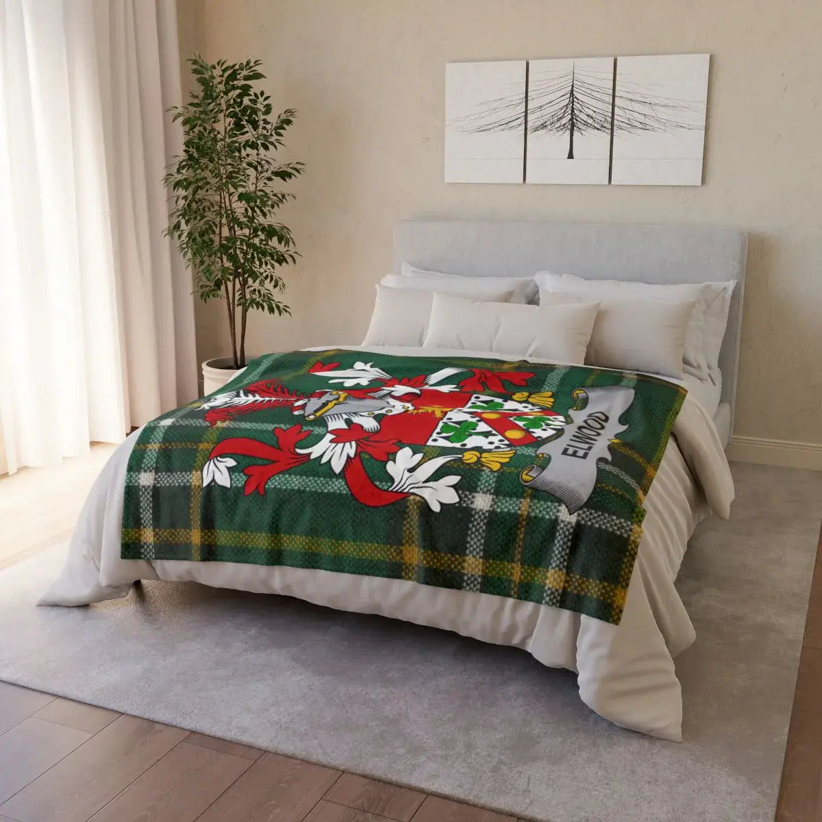 Elmop Customizable Heraldic Crest Bedspread Blanket