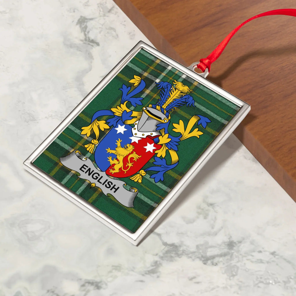 English Crest Rectangle Ornament Christmas product