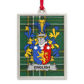 English Family Crest Tartan Plaid Print Holiday Ornament Product