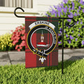 Erskine Scottish clan crest garden flag in 24.5x32 size — poly poplin-canvas, outdoor display