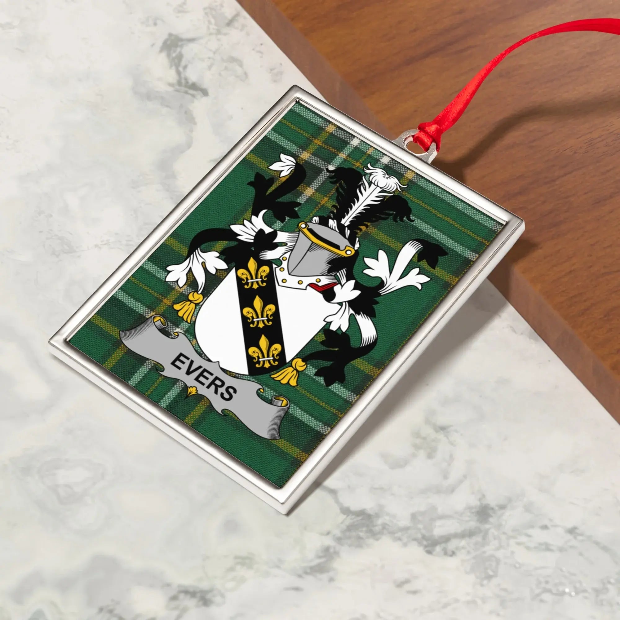 Evers Family Crest Personalized Ornament product
