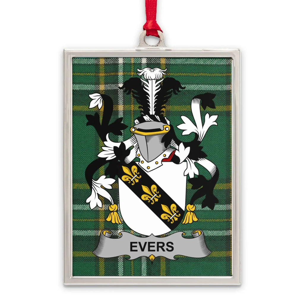 Evers Family Crest Plaid Design Ornament product