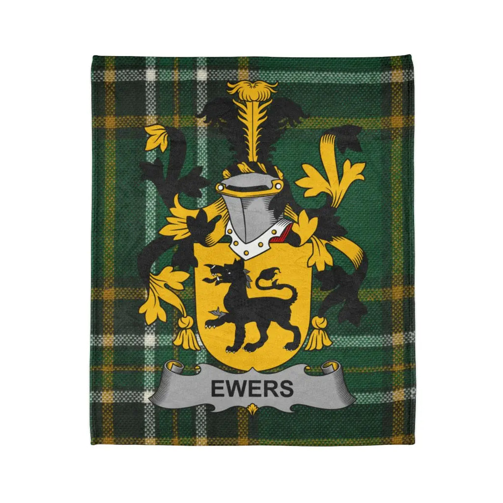 Ewers Family Crest Plaid Design Blanket