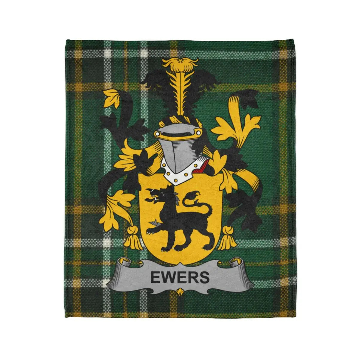 Ewers Family Crest Plaid Design Blanket