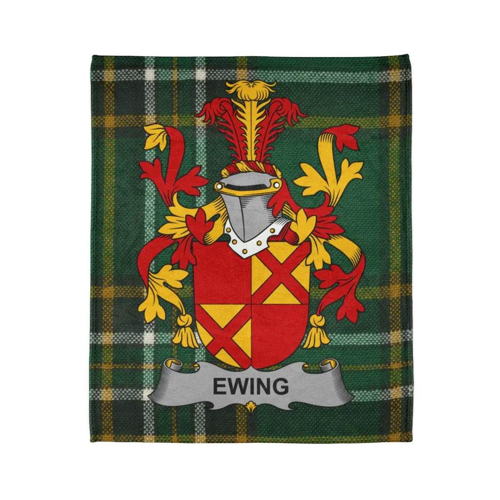 Ewing Family Crest Tartan Plaid Blanket