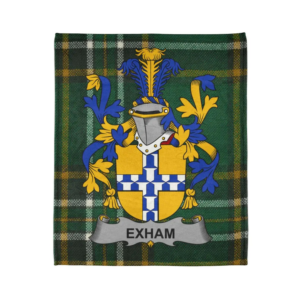 Exham Crest Plaid Background Design Blanket