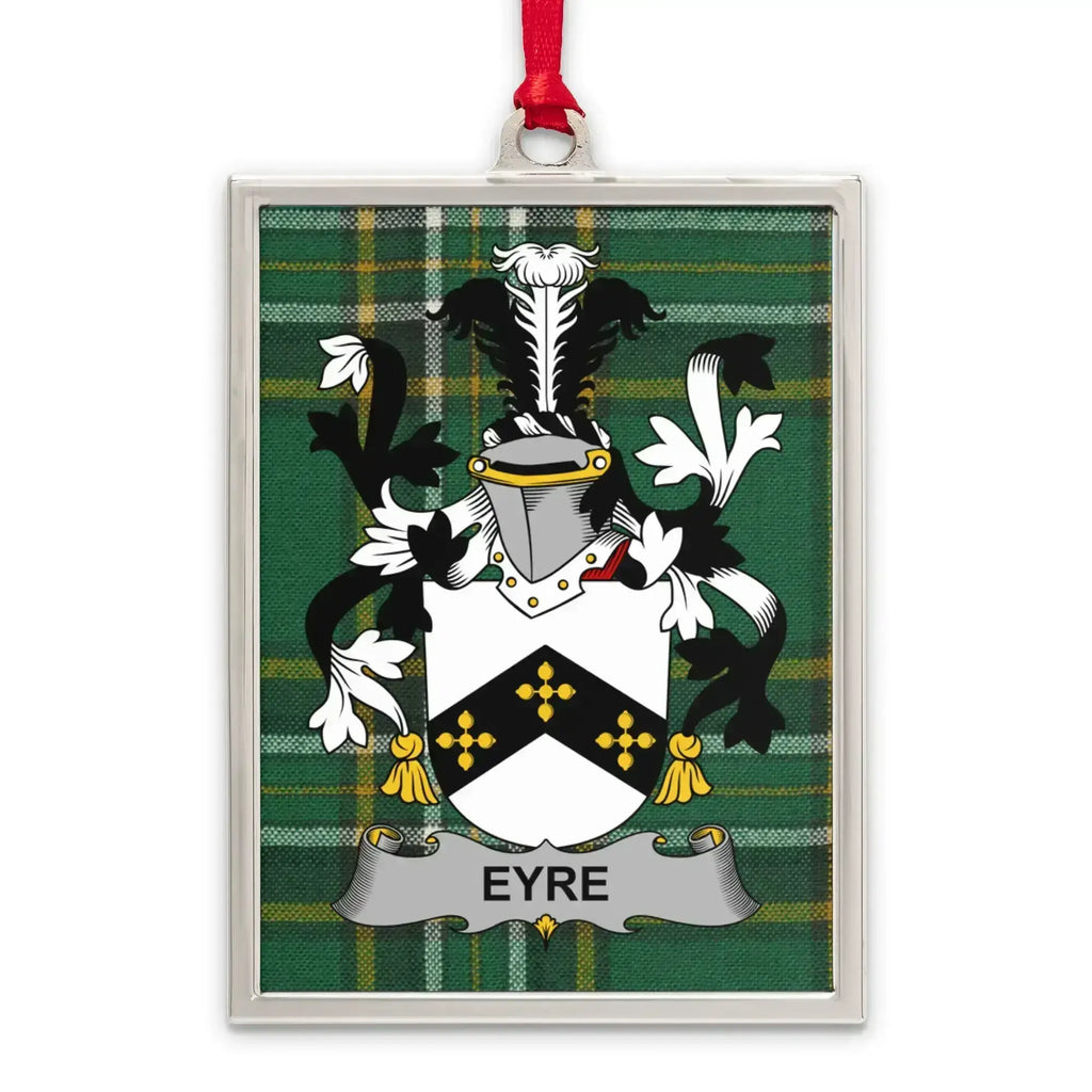Eyre Coat of Arms Family Crest Plaid Background product