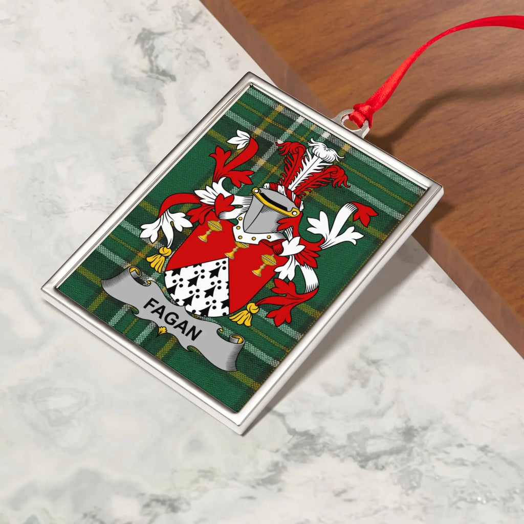 Fagan Family Crest Green Plaid Ornament product type