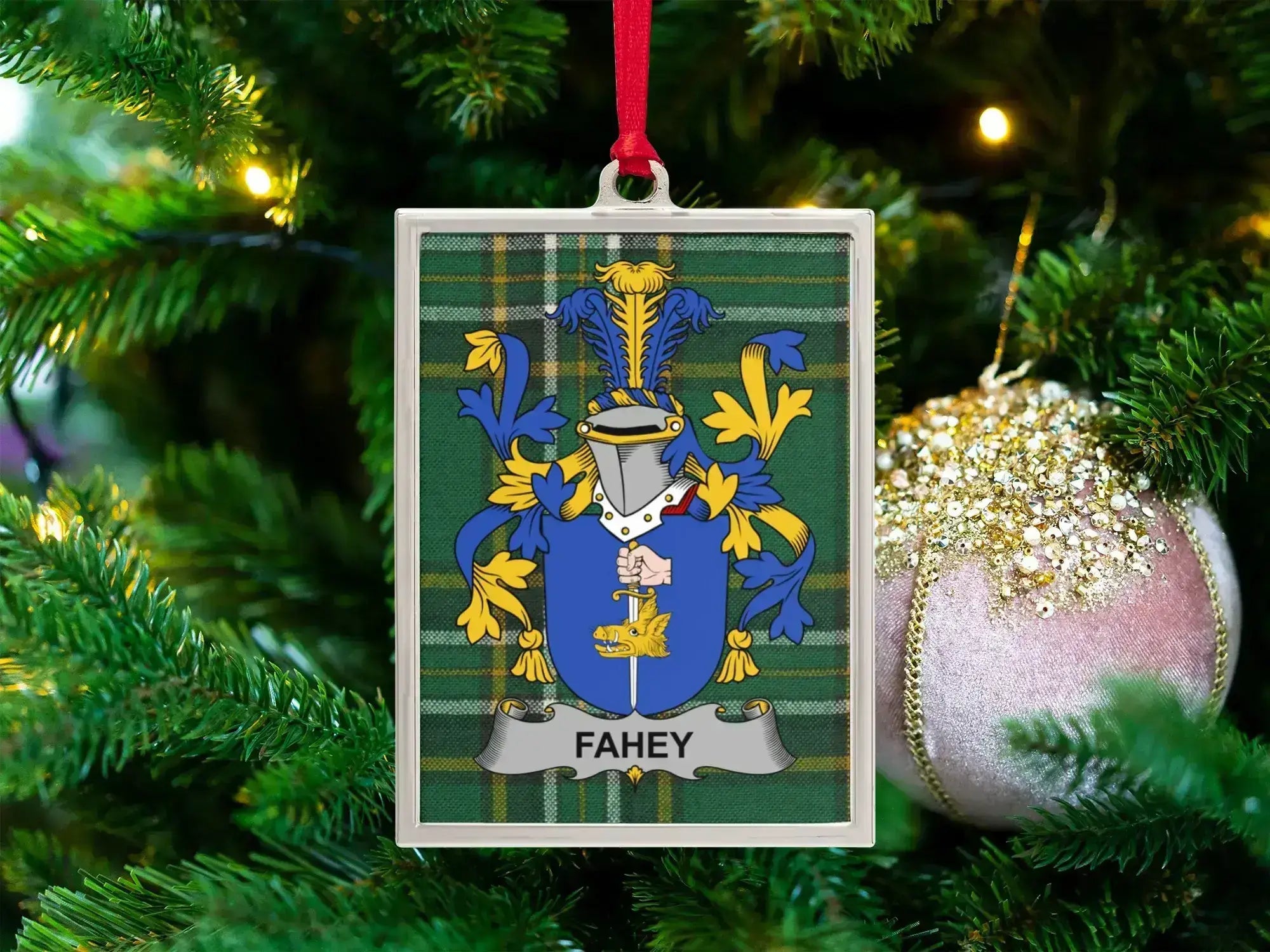 Fahey Family Coat of Arms Christmas Ornament product
