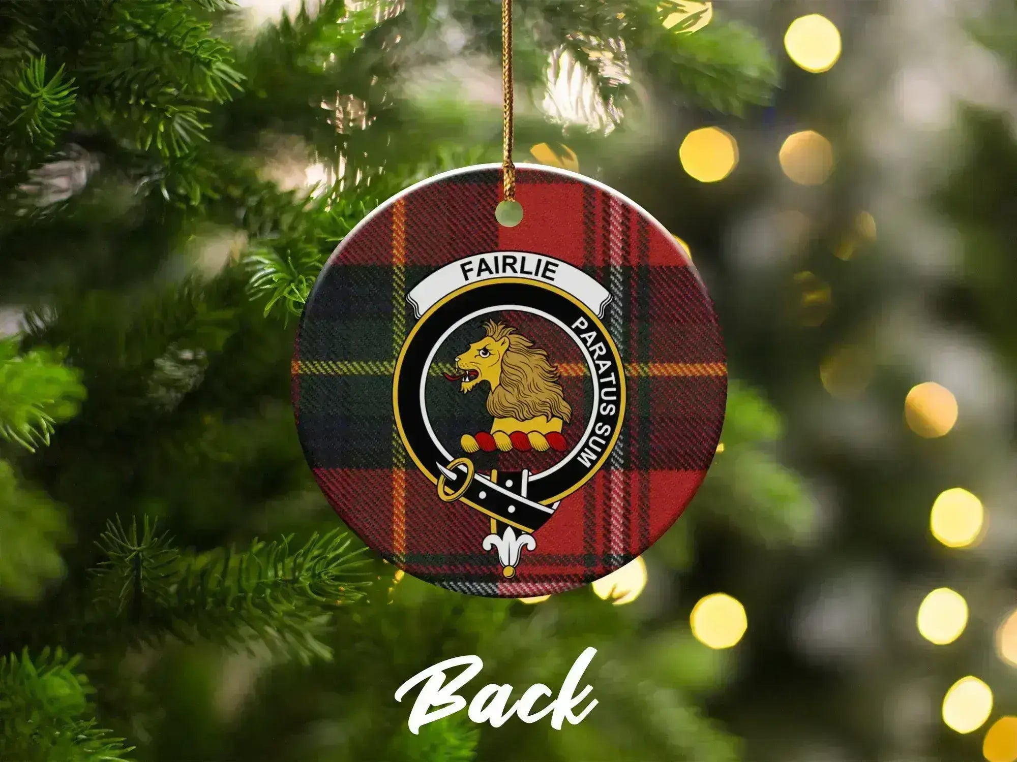 Fairlie Family Crest Pattern Christmas Ornament product