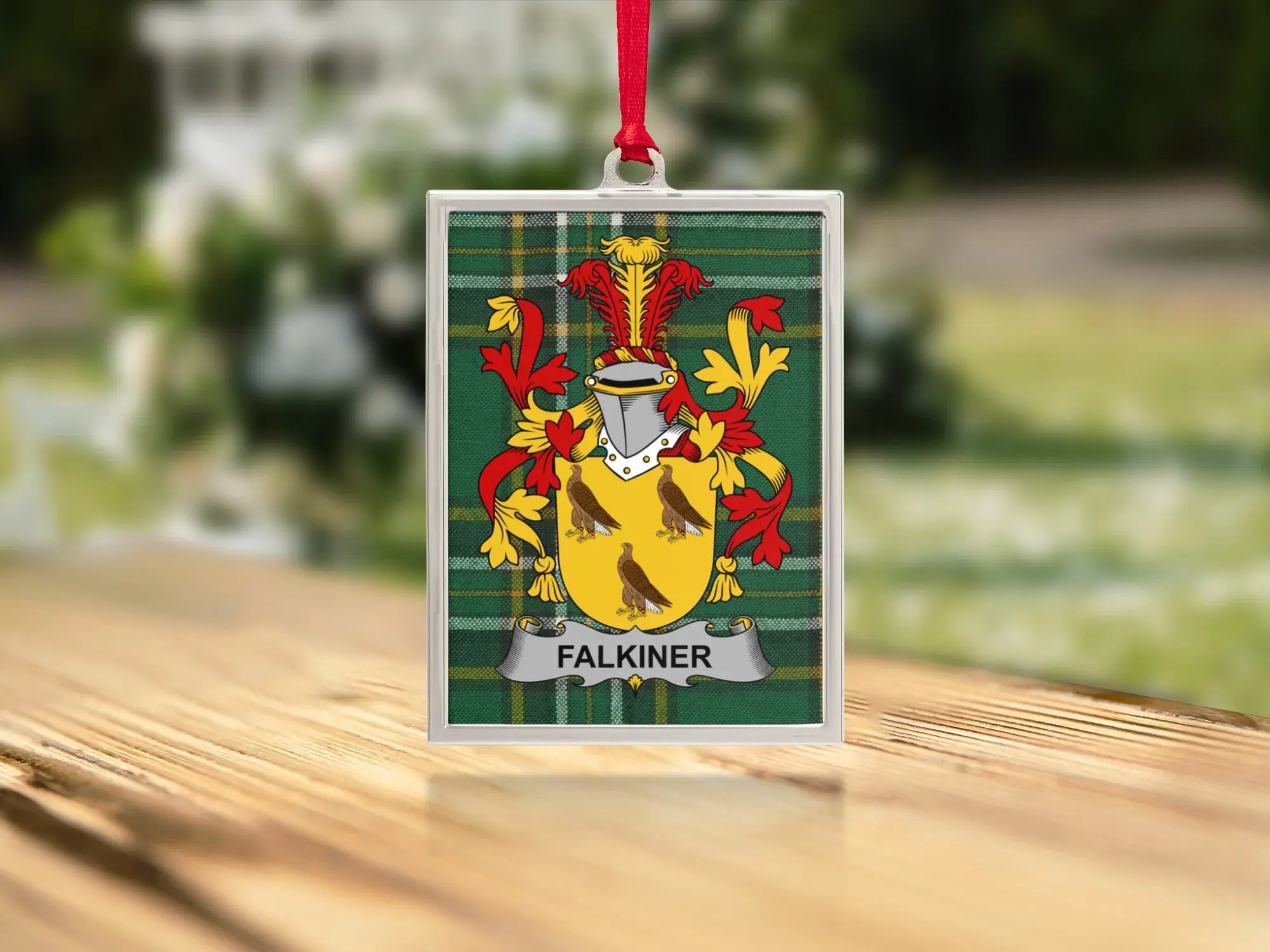 Traditonal Falkiner Family Crest Rectangular Ornament product