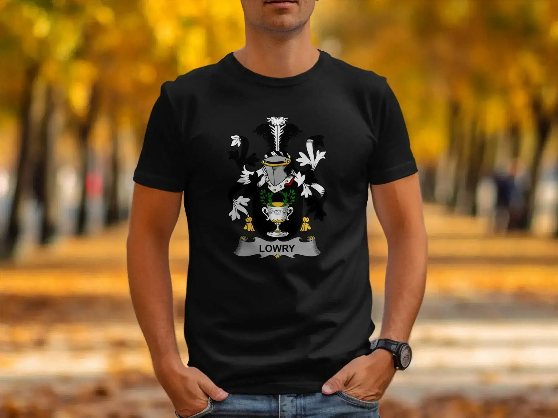Lowry Coat of Arms Family Crest Emblem Graphic T-shirt product