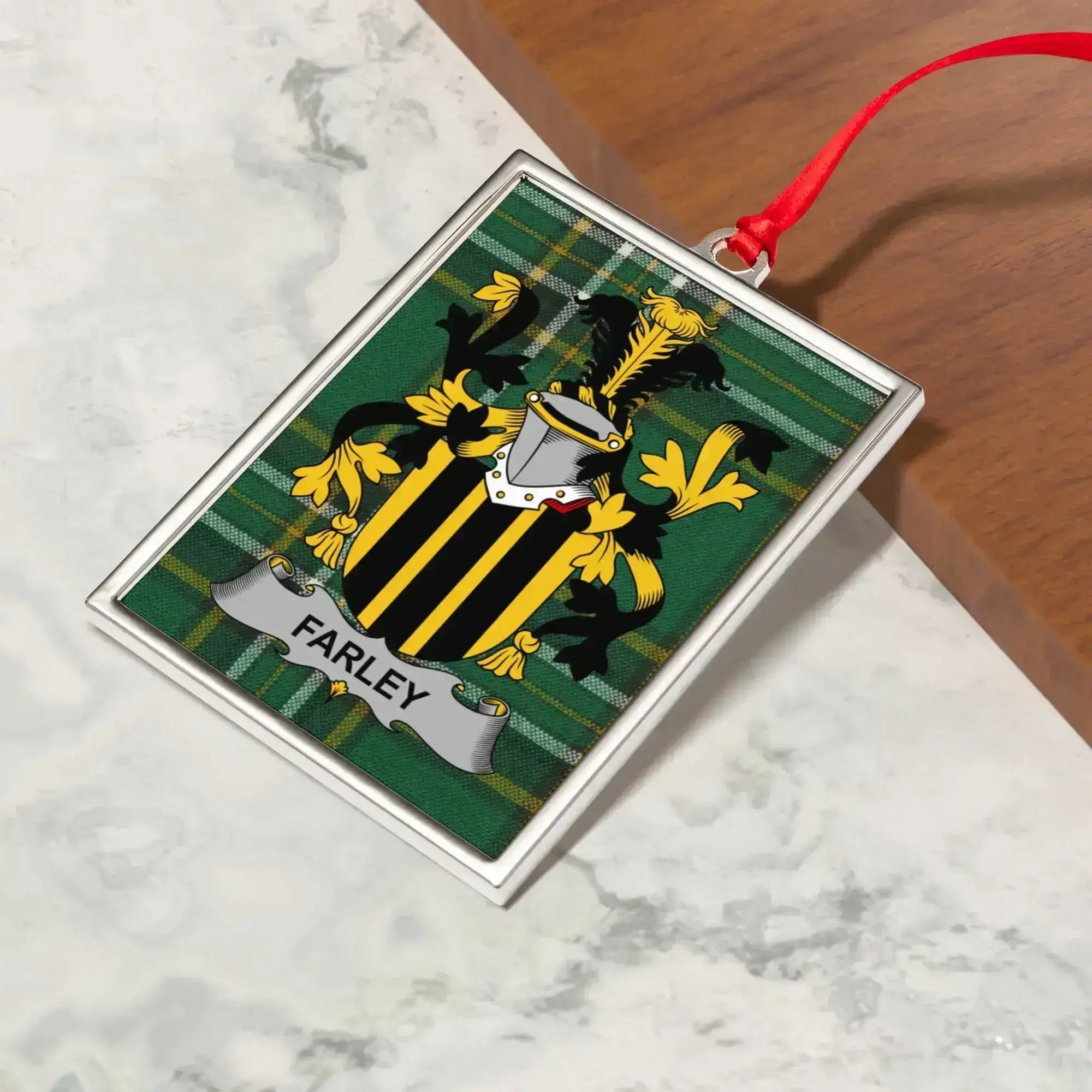 Custom Family Crest Ornament Farley Design product