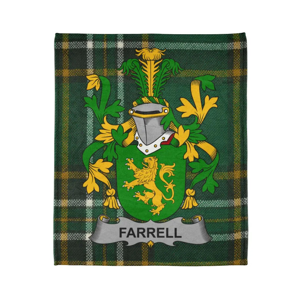 Farrell Family Crest Plaid Print Blanket