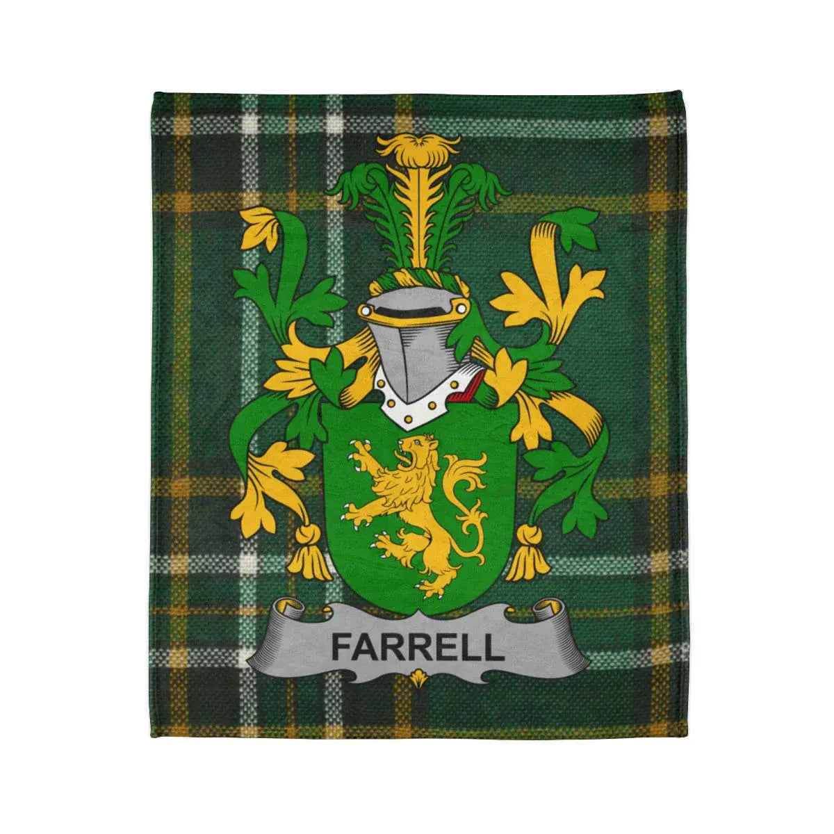Farrell Family Crest Plaid Print Blanket