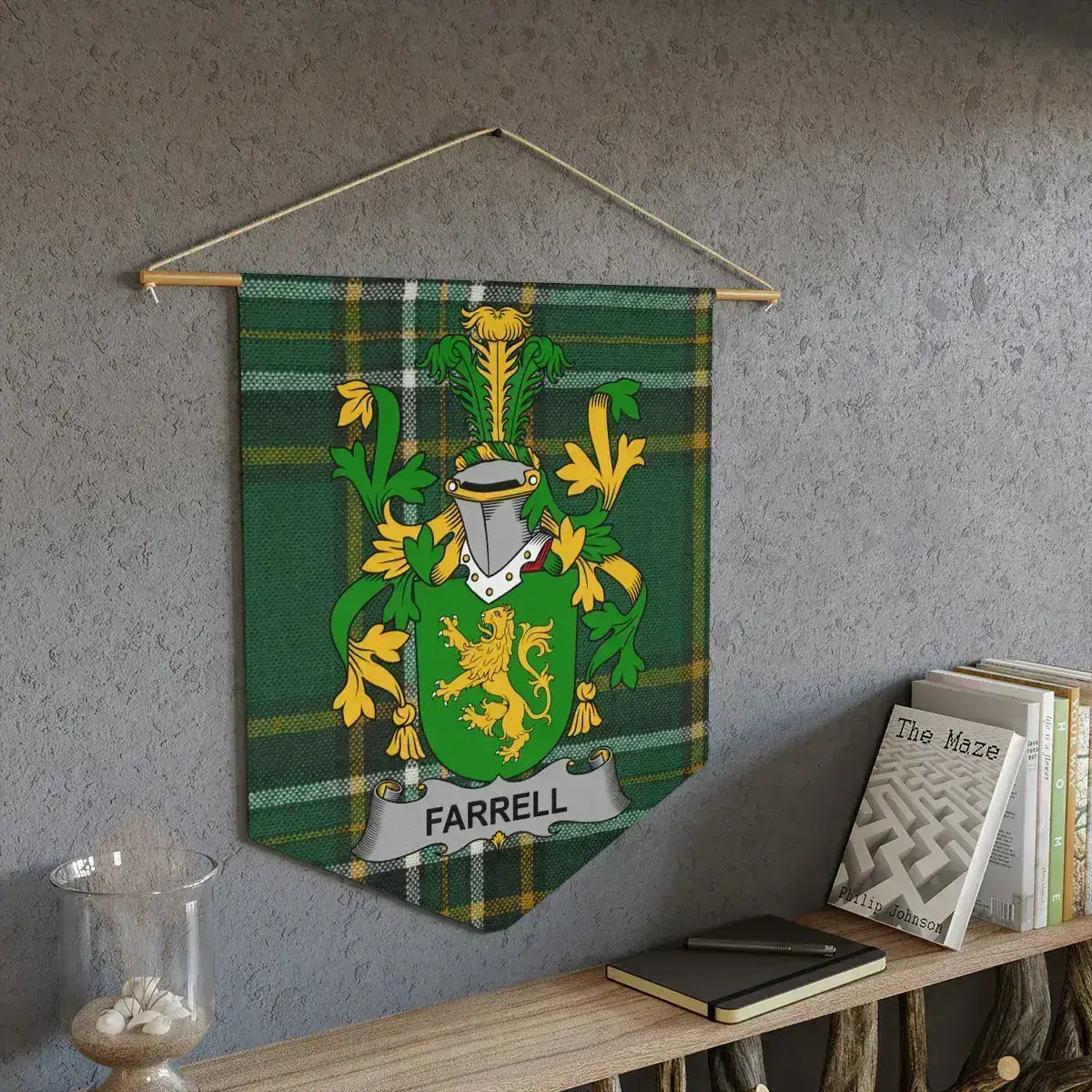 Family Name Crest Coat of Arms Banner wall product