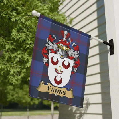 Fawns Coat Of Arms Scottish Tartan Garden Flag 