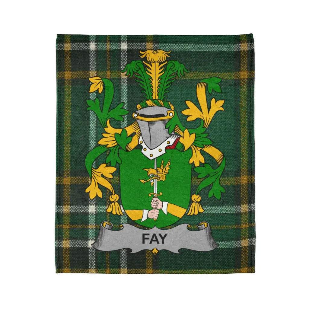 Fay Family Crest Decorative Blanket Crest Blanket