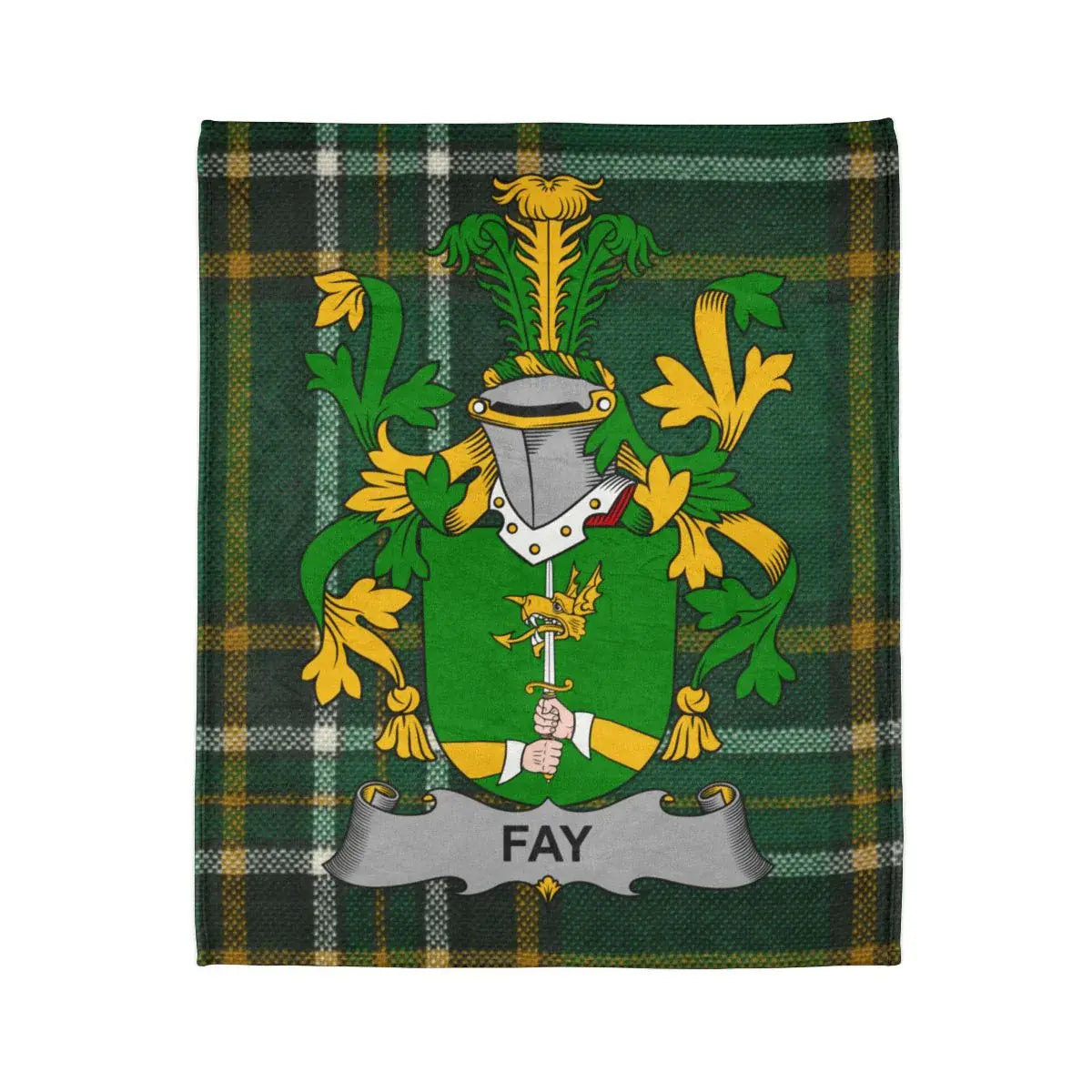 Fay Family Crest Decorative Blanket Crest Blanket