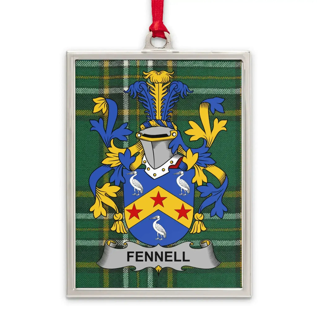 Fennell Family Crest Plaid Pattern Ornament product