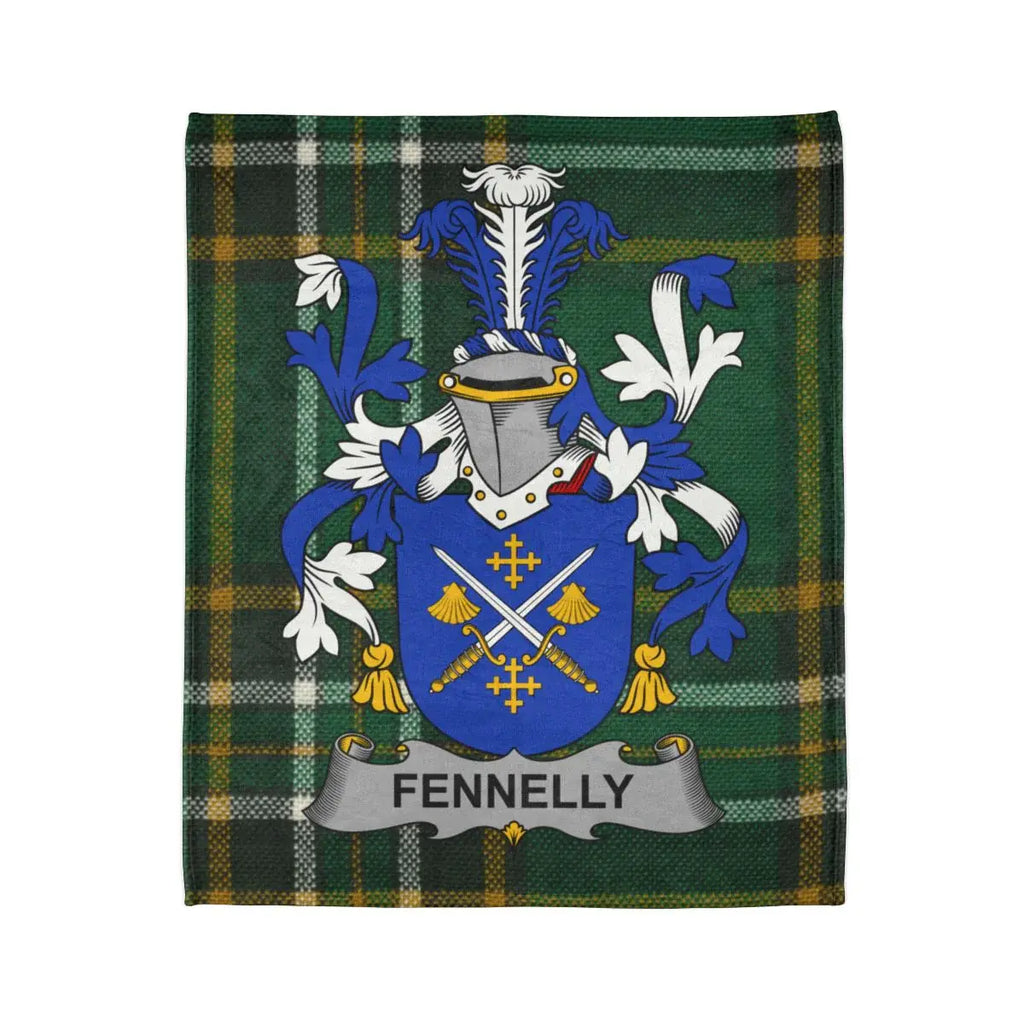 Fennelly Family Crest Tartan Pattern Blanket