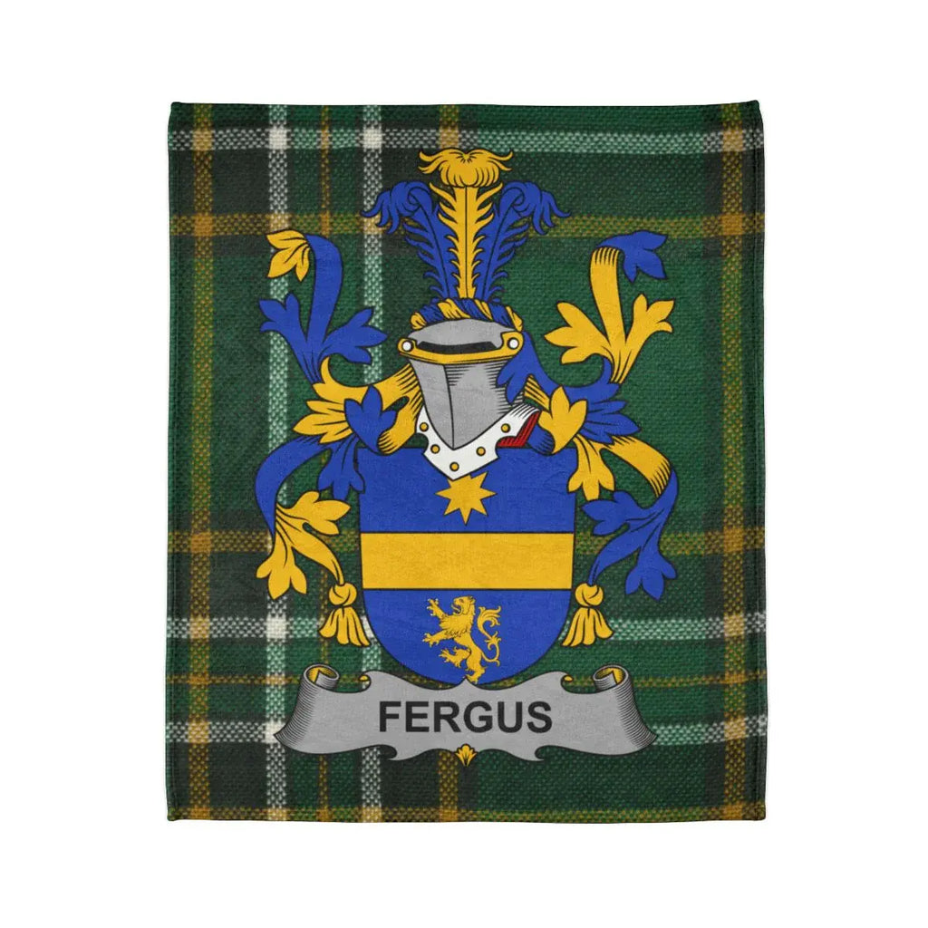Fergus Coat of Arms Clan Tartan Blanket Product