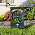 Ferguson Dulcius Ex Asperis tartan garden flag 24x32 inches — larger outdoor size with clan crest