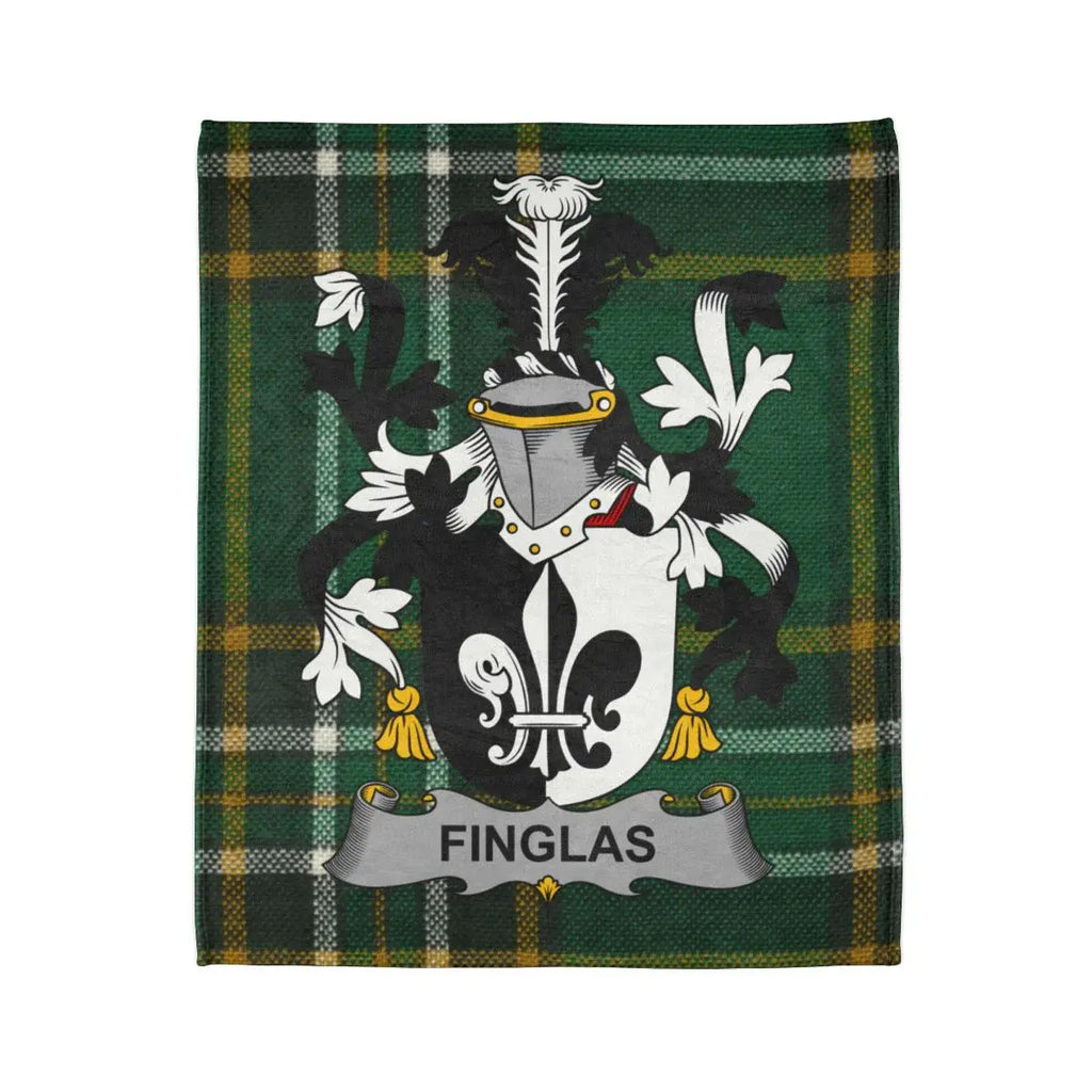 Finglas Family Crest Tartan Blanket Design
