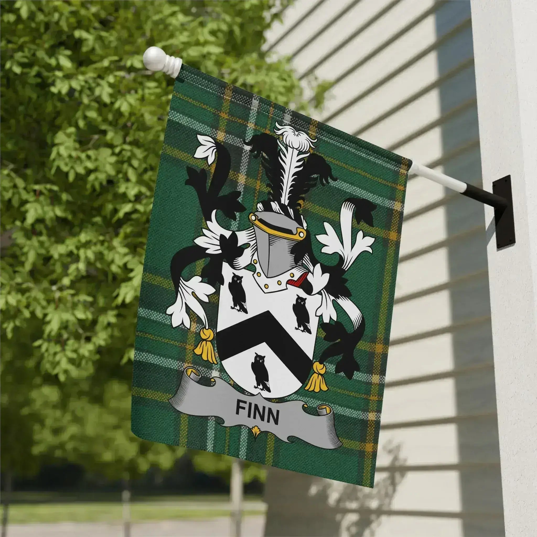 Family Crest Flag with Finn Heraldry Design product