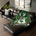 Personalized Finnerty Family Crest Tartan Throw Blanket