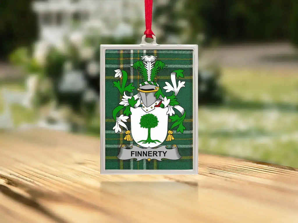Custom Family Crest Plaque with Finnerty Emblem product type
