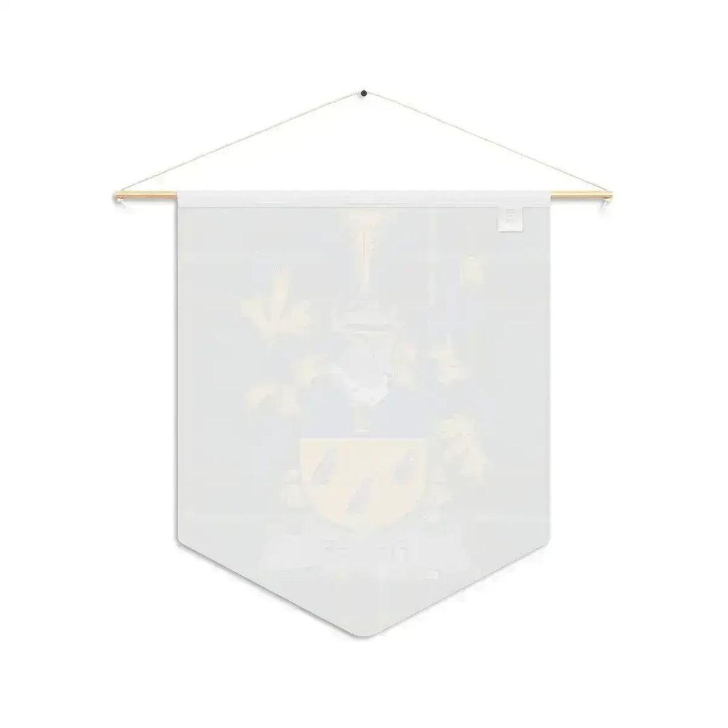 Fisher Irish family crest wall pennant — crest and tartan detail