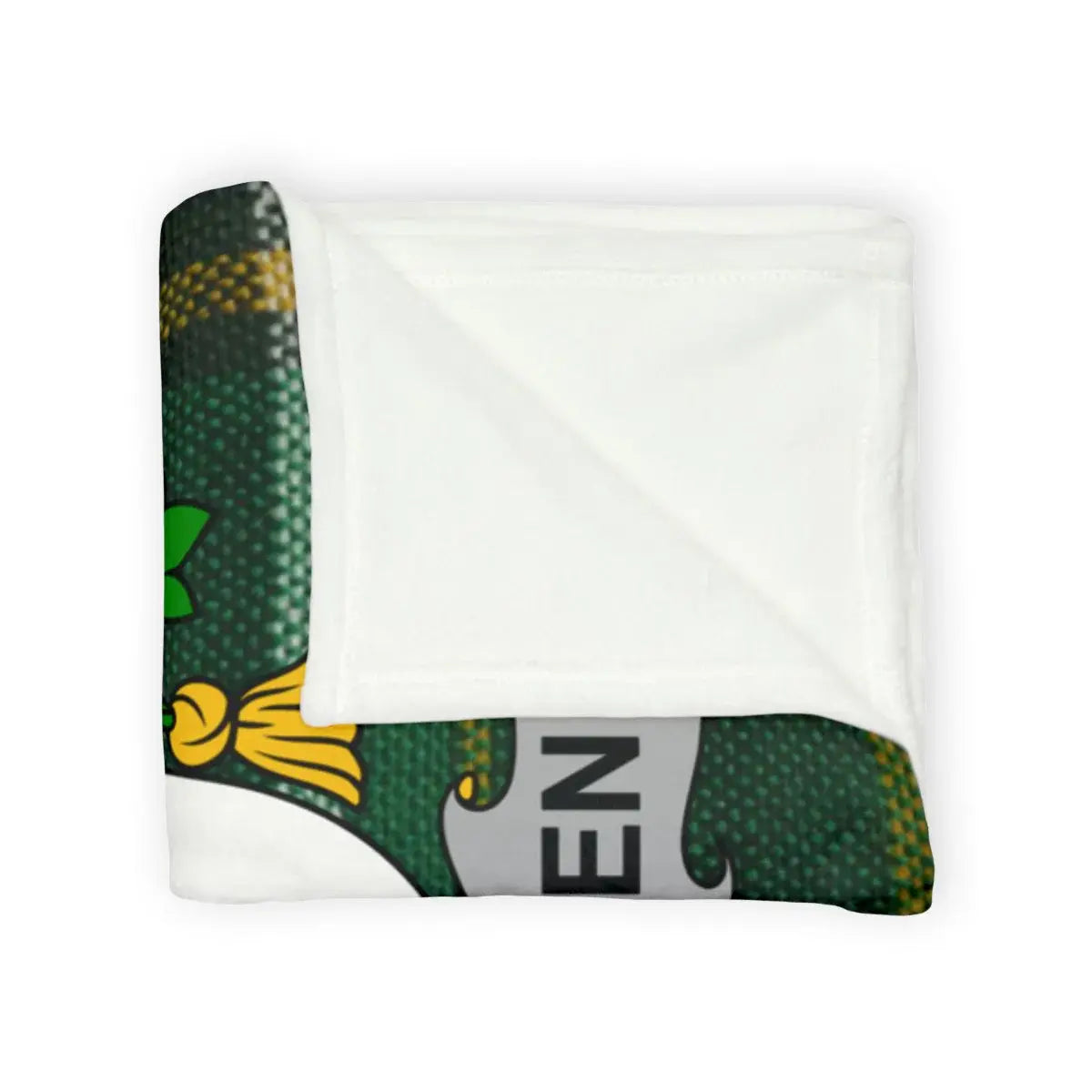 High Quality Irish Design Green Fleeced Blanket