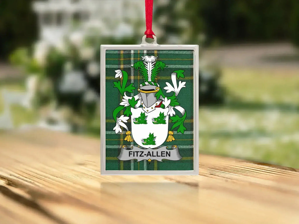 Fitz-Allen Green Background Customizable Ornament product type